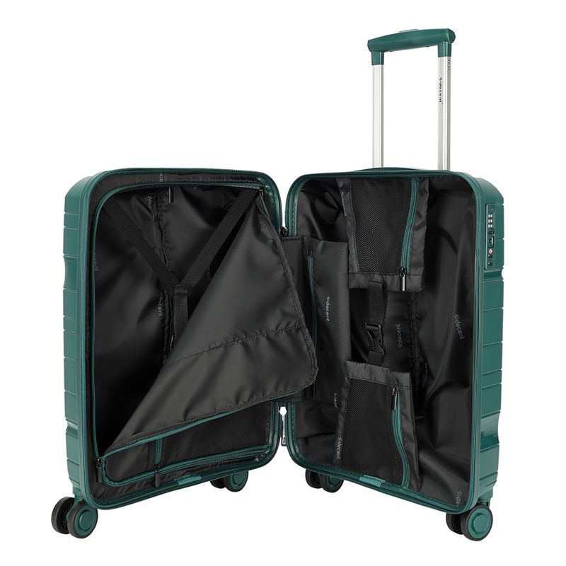 One-City Handgepäck-Reisekoffer 36 L – Kabinen-Trolley mit TSA-Zahlenschloss, Tannengrün (55 × 38 × 20 cm)