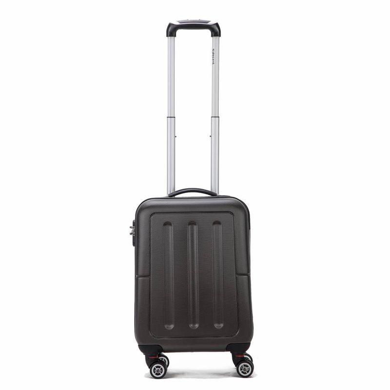 Neon-Fix Hartschalen Handgepäck Reisekoffer 35 L – Trolley mit TSA-Schloss, 4 Rollen, Anthrazitschwarz (55 × 35 × 20 cm)