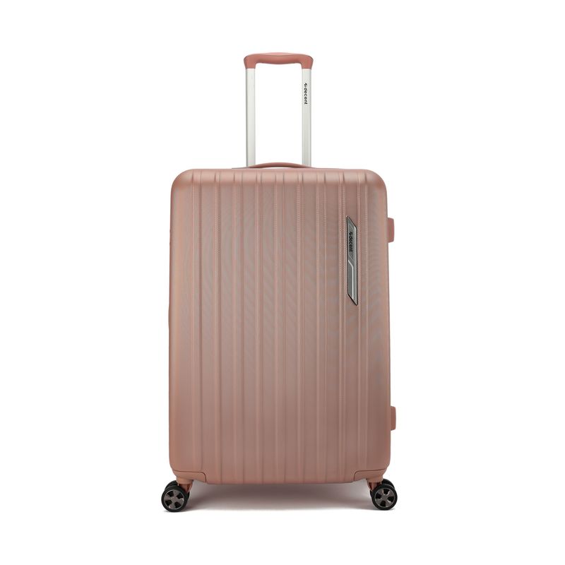 Paradiso Großer Hartschalen-Reisekoffer 95 L – Trolley mit TSA-Zahlenschloss &amp; 4 Rollen, Roségold Matt (76 × 45 × 30 cm)