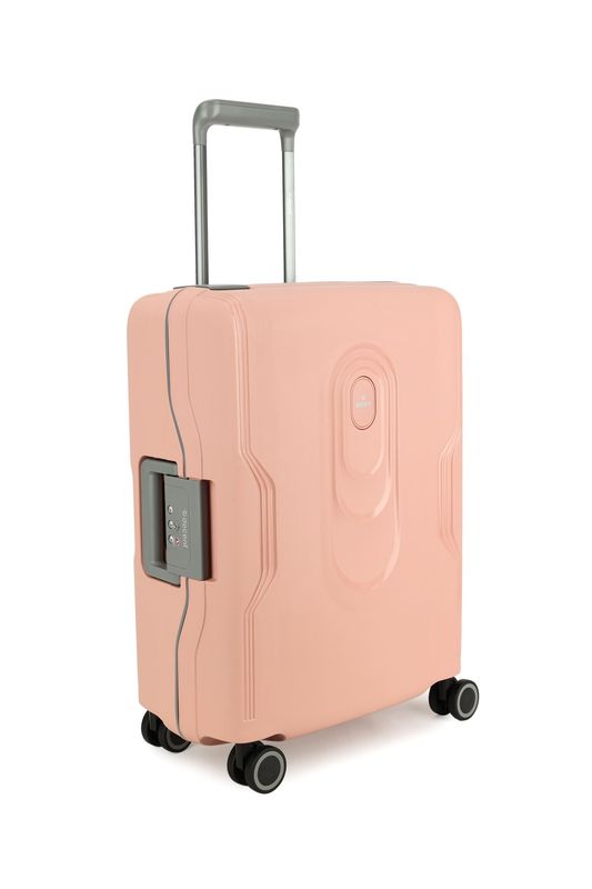 On Tour Handgepäck-Hartschalen-Reisekoffer 38 L – Trolley mit TSA-Zahlenschloss &amp; 4 Rollen,  Rosé-Rosa (55 × 40 × 20 cm)