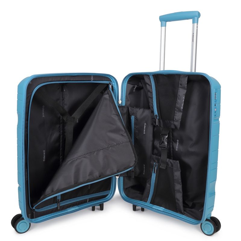 One-City Handgepäck-Reisekoffer 36 L – Kabinen-Trolley mit TSA-Zahlenschloss, Pastellblau (55 × 38 × 20 cm)