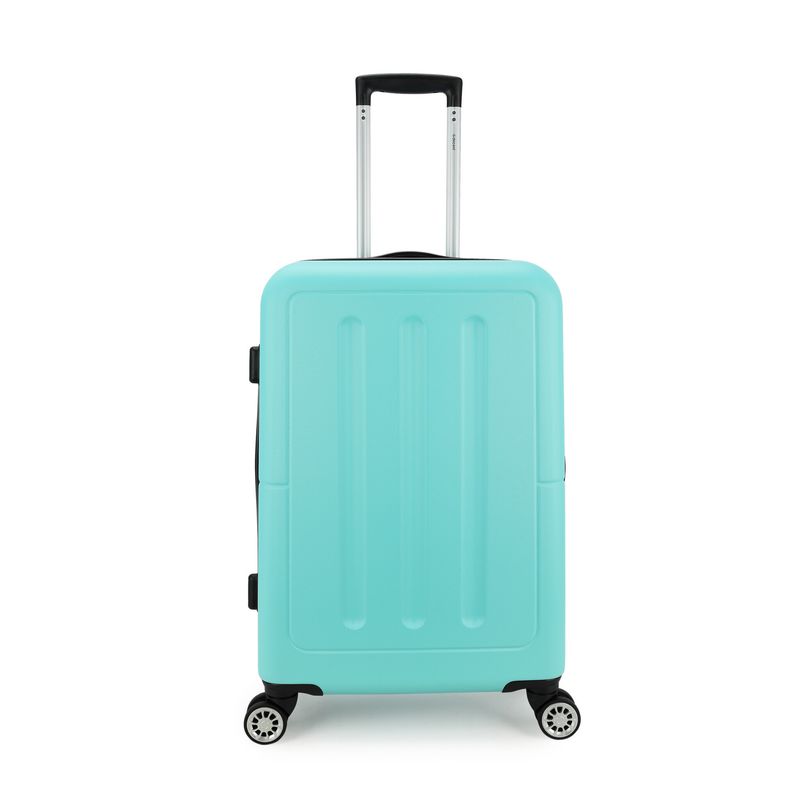 Neon-Fix Mittelgroßer Hartschalen Reisekoffer 65 L – Trolley mit TSA-Schloss, 4 Rollen, Minzegrün (66× 42 × 26 cm)