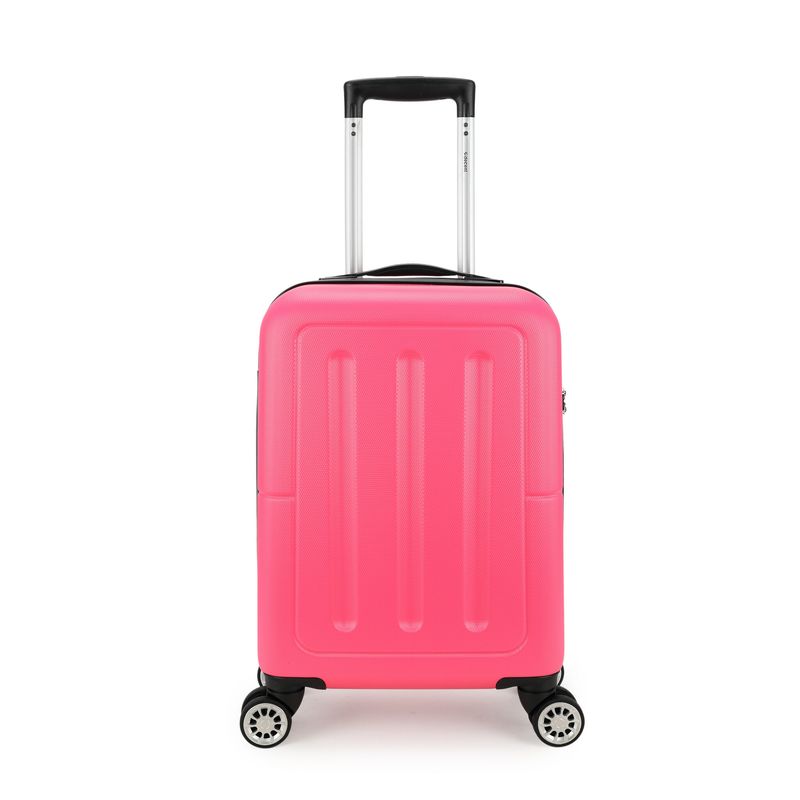 Neon-Fix Hartschalen Handgepäck Reisekoffer 35 L – Trolley mit TSA-Schloss, 4 Rollen, Rosa (55 × 35 × 20 cm)