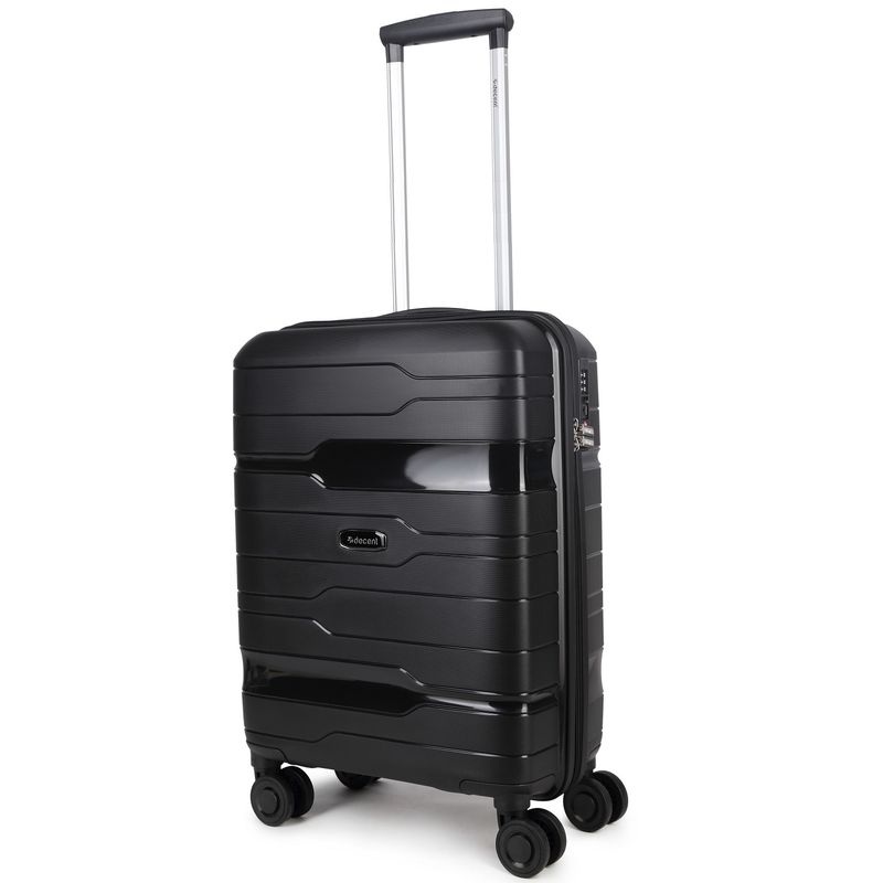 One-City Handgepäck-Reisekoffer 36 L – Kabinen-Trolley mit TSA-Zahlenschloss, Anthrazitschwarz (55 × 38 × 20 cm)