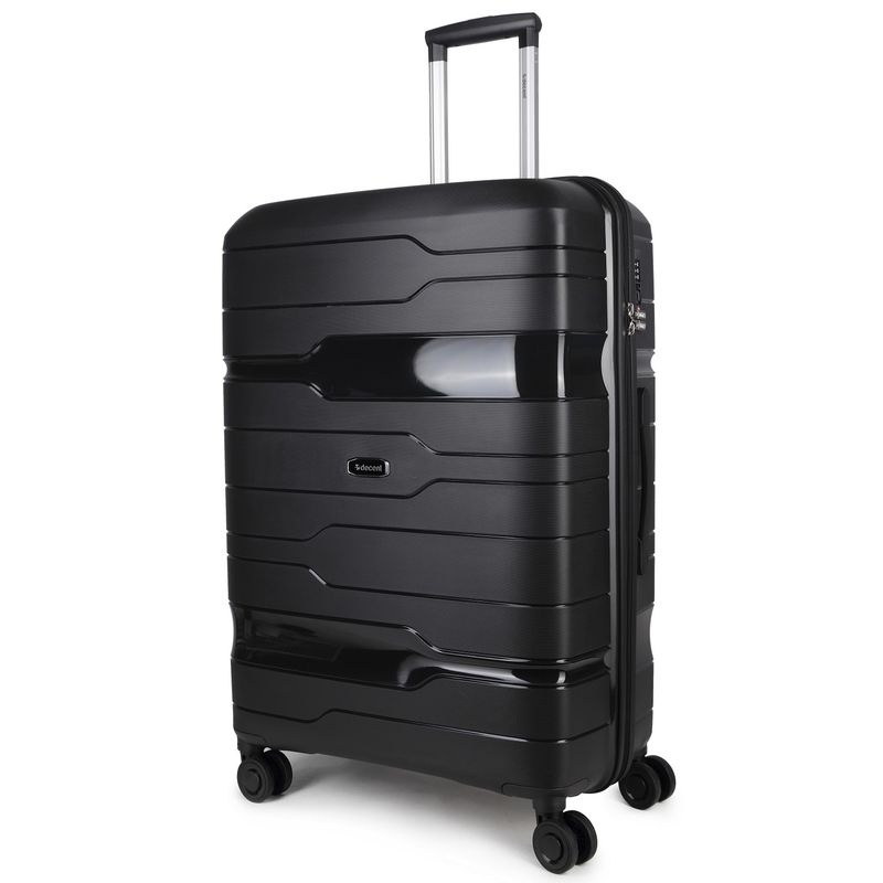 One-City Großer Hartschalen-Reisekoffer 105 L – Trolley mit TSA-Zahlenschloss &amp; 4 Rollen, Anthrazitschwarz (76 × 50 × 31 cm)