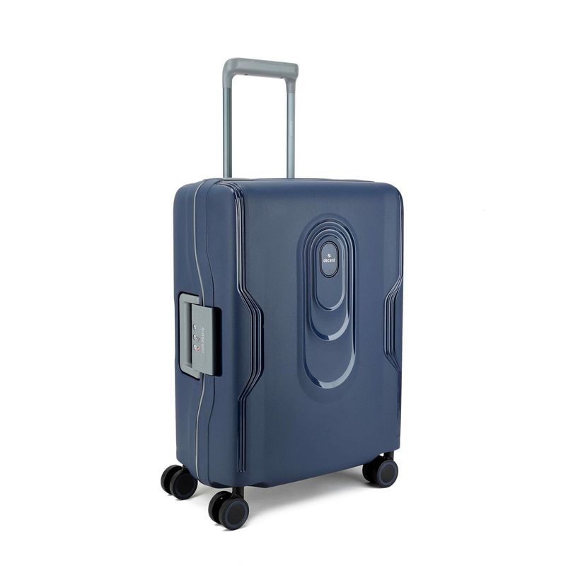 On Tour Handgepäck-Hartschalen-Reisekoffer 38 L – Trolley mit TSA-Zahlenschloss &amp; 4 Rollen, Marineblau (55 × 40 × 20 cm)