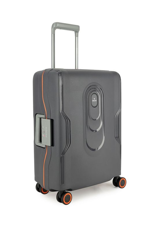 On Tour Handgepäck-Hartschalen-Reisekoffer 38 L – Trolley mit TSA-Zahlenschloss &amp; 4 Rollen, Anthrazitschwarz (55 × 40 × 20 cm)