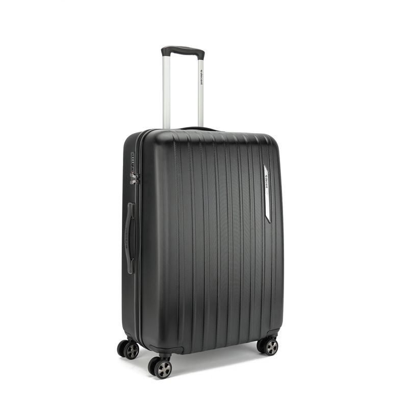 Paradiso Großer Hartschalen-Reisekoffer 95 L – Trolley mit TSA-Zahlenschloss &amp; 4 Rollen, Tiefschwarz Matt (76 × 45 × 30 cm)