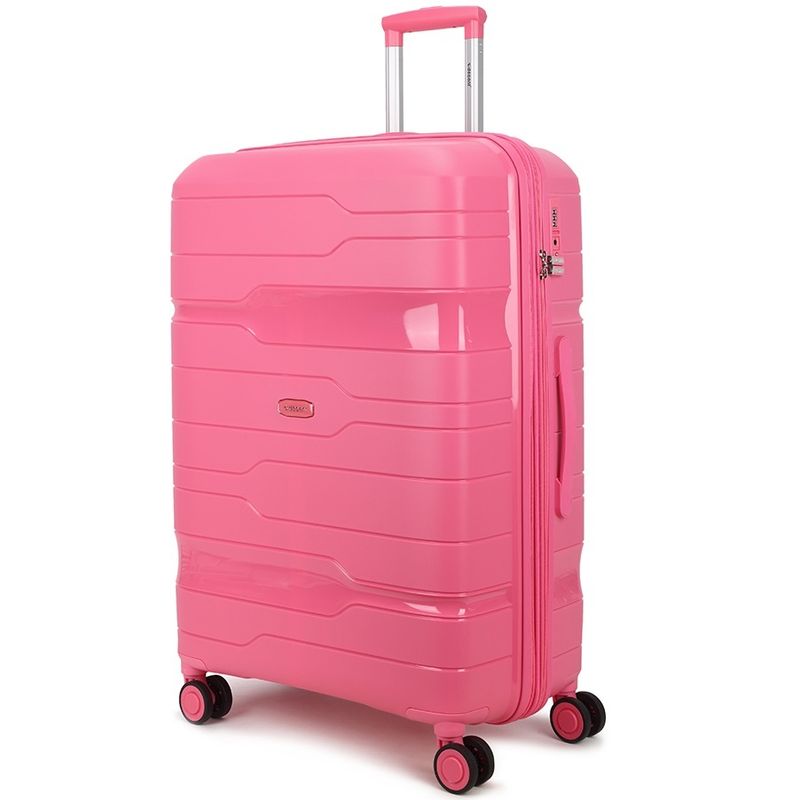 One-City Großer Hartschalen-Reisekoffer 105 L – Trolley mit TSA-Zahlenschloss &amp; 4 Rollen, Rosa (76 × 50 × 31 cm)