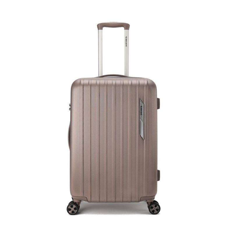 Paradiso Mittelgroßer Hartschalen-Reisekoffer 60 L – Trolley mit TSA-Zahlenschloss &amp; 4 Rollen, Champagner Matt (66 × 40 × 25 cm)