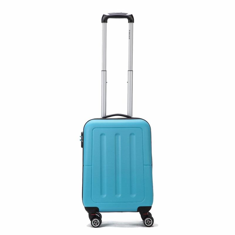 Neon-Fix Hartschalen Handgepäck Reisekoffer 35 L – Trolley mit TSA-Schloss, 4 Rollen, Türkisblau (55 × 35 × 20 cm)
