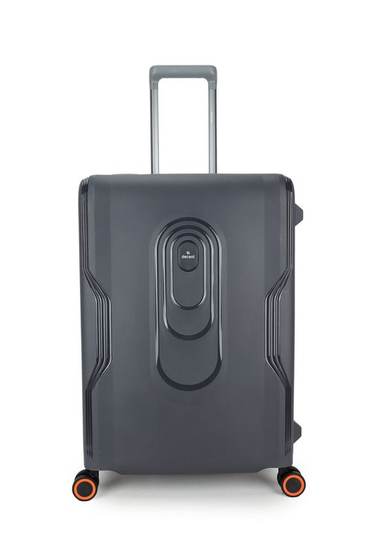 On Tour Mittelgroßer Hartschalen-Reisekoffer 76 L – Trolley mit TSA-Zahlenschloss &amp; 4 Rollen, Anthrazitschwarz (66 × 46,5 × 27 cm)