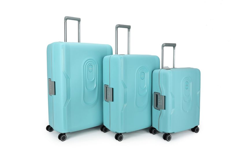 On Tour 3-teiliges Kofferset mit TSA-Schloss Pastellblau  (38 L, 76 L &amp; 116 L)