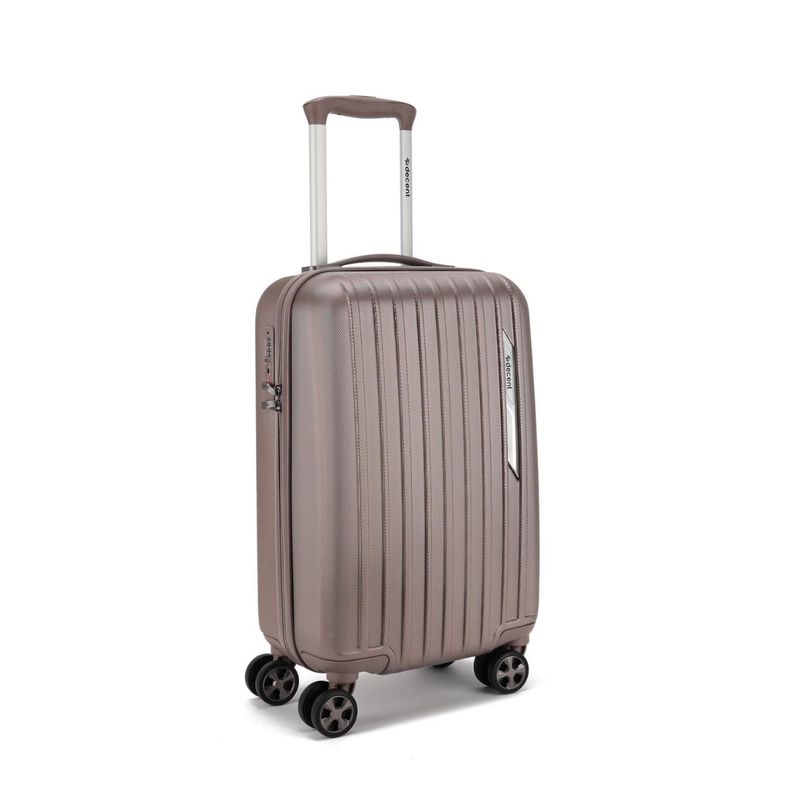 Paradiso Handgepäck-Reisekoffer 35 L – Kabinen-Trolley mit TSA-Zahlenschloss &amp; 4 Rollen, Champagner Matt (55 × 35 × 20 cm)