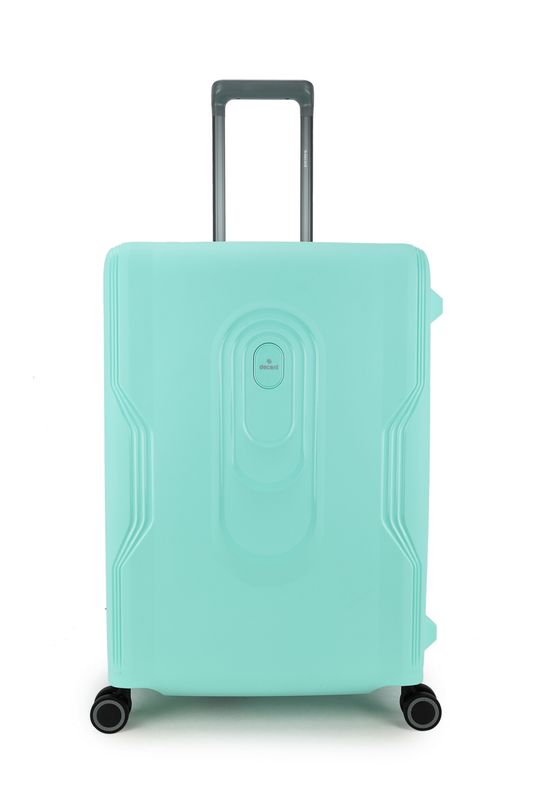 On Tour Mittelgroßer Hartschalen-Reisekoffer 76 L – Trolley mit TSA-Zahlenschloss &amp; 4 Rollen, Minzegrün (66 × 46,5 × 27 cm)