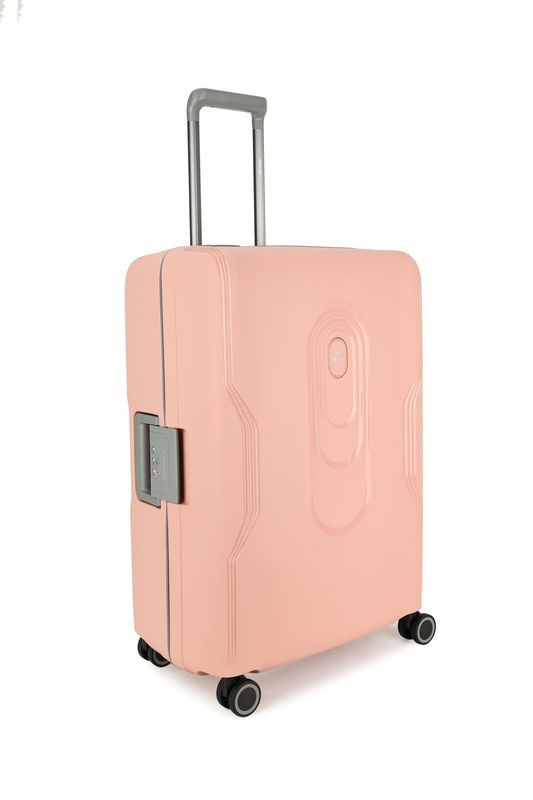 On Tour Mittelgroßer Hartschalen-Reisekoffer 76 L – Trolley mit TSA-Zahlenschloss &amp; 4 Rollen, Rosé-Rosa (66 × 46,5 × 27 cm)
