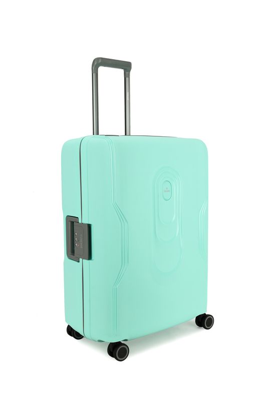 On Tour Mittelgroßer Hartschalen-Reisekoffer 76 L – Trolley mit TSA-Zahlenschloss &amp; 4 Rollen, Minzegrün (66 × 46,5 × 27 cm)