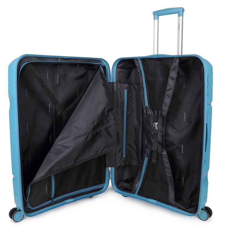 One-City 3-teiliges Hartschalen-Reisekoffer-Set – Trolley-Set mit TSA-Zahlenschloss &amp; 4 Rollen, Pastellblau (36 L, 72 L &amp; 105 L)