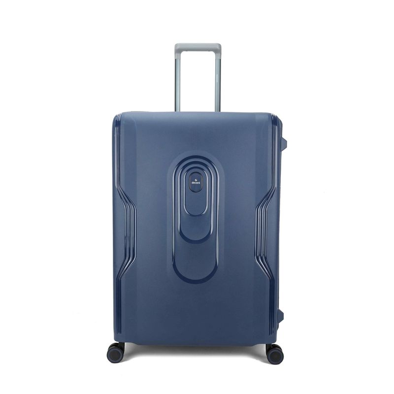 On Tour Großer Hartschalen-Reisekoffer 116 L – Trolley mit TSA-Zahlenschloss &amp; 4 Rollen, Marineblau (77 × 54,5 × 31,5 cm)