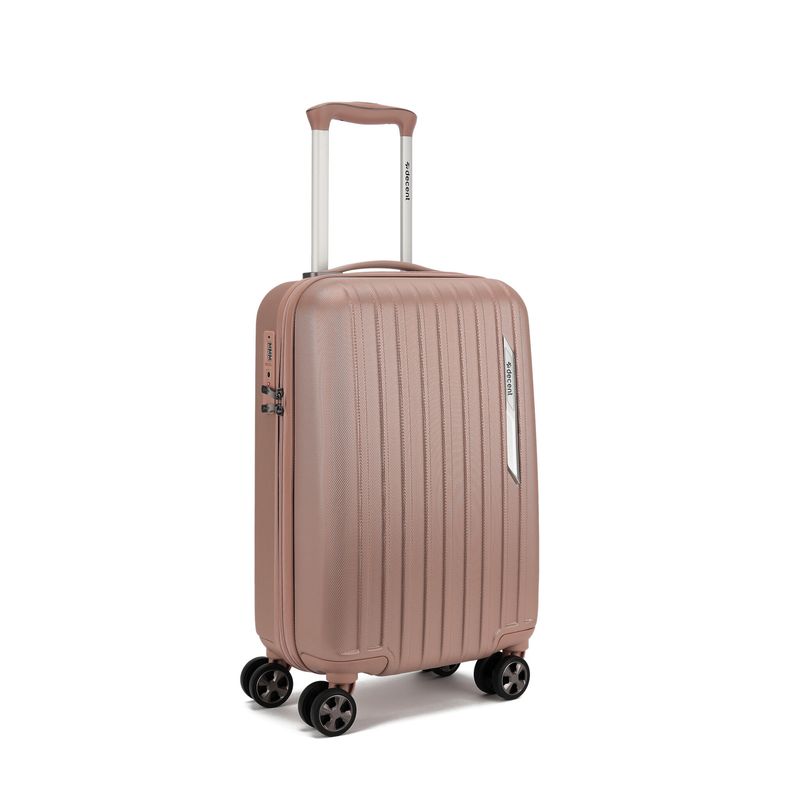Paradiso 3-teiliges Hartschalen-Reisekoffer-Set – Trolley-Set mit TSA-Zahlenschloss &amp; 4 Rollen, Roségold Matt (35 L, 60 L &amp; 95 L)