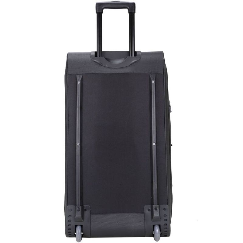Sport-Line Große Trolley-Reisetasche 95 L – Reisetasche mit Rollen &amp; Doppel-Fachsystem, Schwarz/Grau (78 × 40 × 33 cm)