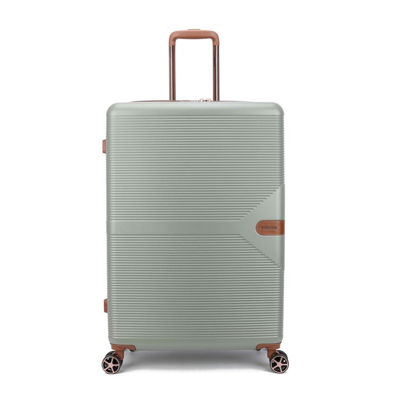 Stella Großer Hartschalen-Reisekoffer 108 L – Trolley mit TSA-Zahlenschloss &amp; 4 Rollen, Salbeigrün (77 × 51 × 30 cm)