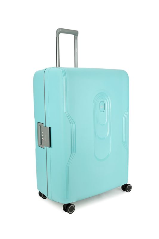 On Tour Großer Hartschalen-Reisekoffer 116 L – Trolley mit TSA-Zahlenschloss &amp; 4 Rollen, Pastellblau (77 × 54,5 × 31,5 cm)