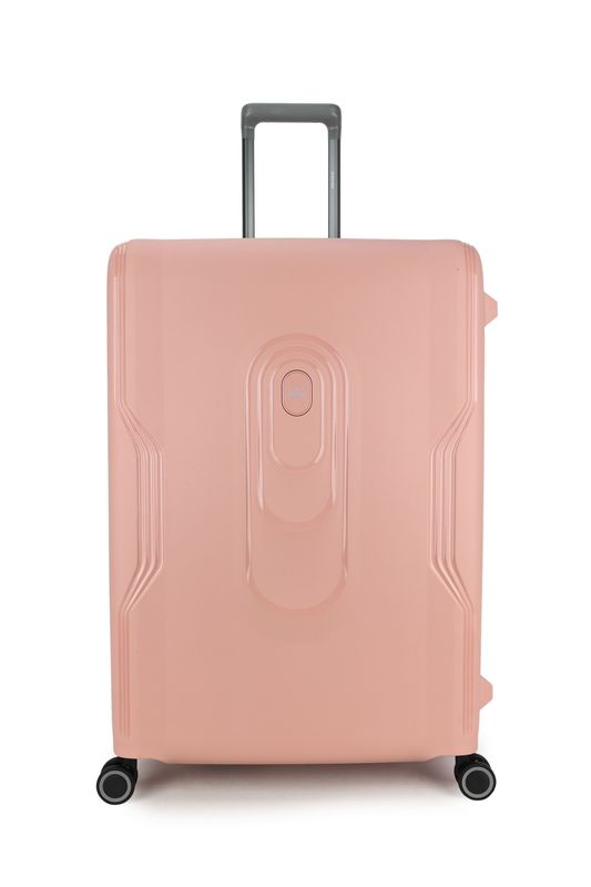 On Tour Großer Hartschalen-Reisekoffer 116 L – Trolley mit TSA-Zahlenschloss &amp; 4 Rollen, Rosé-Rosa (77 × 54,5 × 31,5 cm)