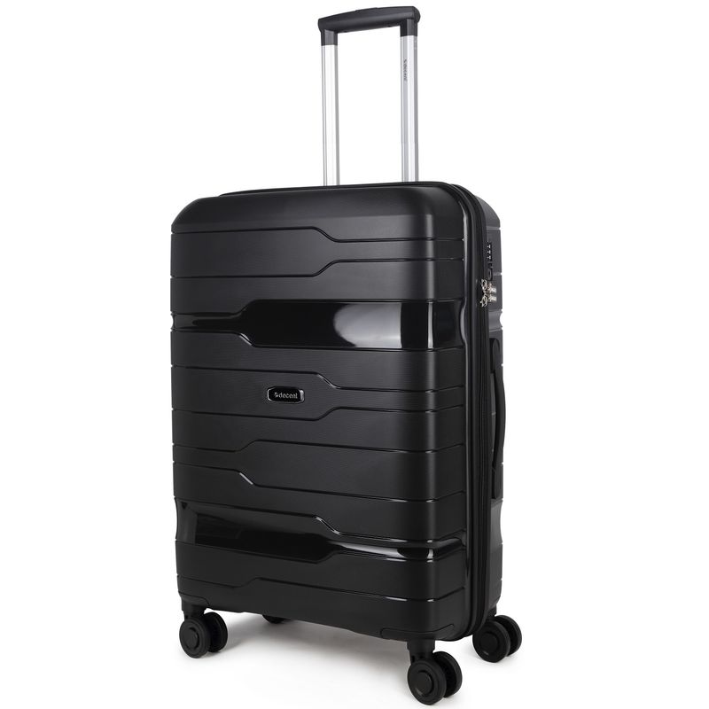 One-City Mittelgroßer Hartschalen-Reisekoffer 72 L – Trolley mit TSA-Zahlenschloss &amp; 4 Rollen, Anthrazitschwarz (67 × 47 × 28 cm)