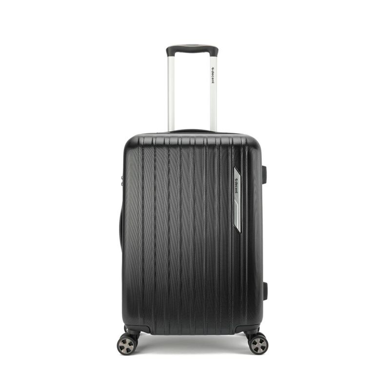 Paradiso Mittelgroßer Hartschalen-Reisekoffer 60 L – Trolley mit TSA-Zahlenschloss &amp; 4 Rollen, Tiefschwarz Matt (66 × 40 × 25 cm)