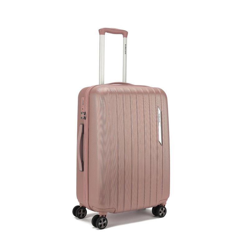 Paradiso Mittelgroßer Hartschalen-Reisekoffer 60 L – Trolley mit TSA-Zahlenschloss &amp; 4 Rollen, Roségold Matt (66 × 40 × 25 cm)