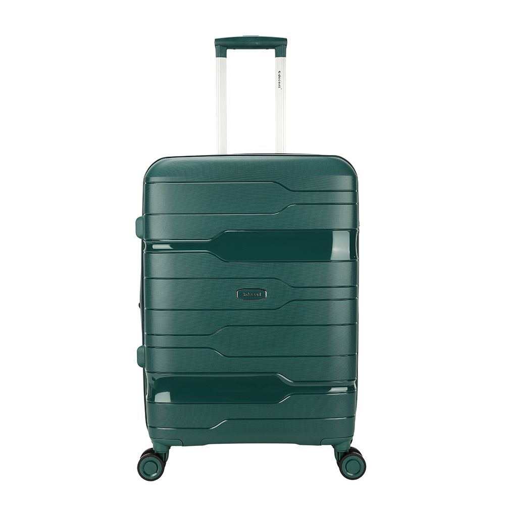 One-City Mittelgroßer Hartschalen-Reisekoffer 72 L – Trolley mit TSA-Zahlenschloss &amp; 4 Rollen, Tannengrün (67 × 47 × 28 cm)