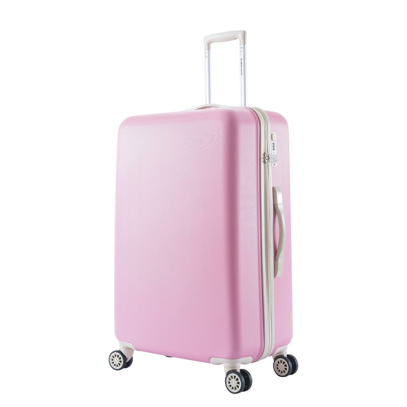 Star-Maxx Großer Hartschalen-Reisekoffer 96 L – Trolley mit TSA-Zahlenschloss &amp; 4 Rollen, Pastellrosa (76 × 48 × 30 cm)