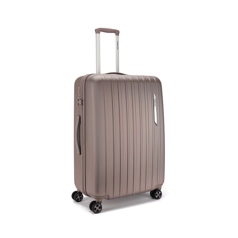 Paradiso Großer Hartschalen-Reisekoffer 95 L – Trolley mit TSA-Zahlenschloss &amp; 4 Rollen, Champagner Matt (76 × 45 × 30 cm)