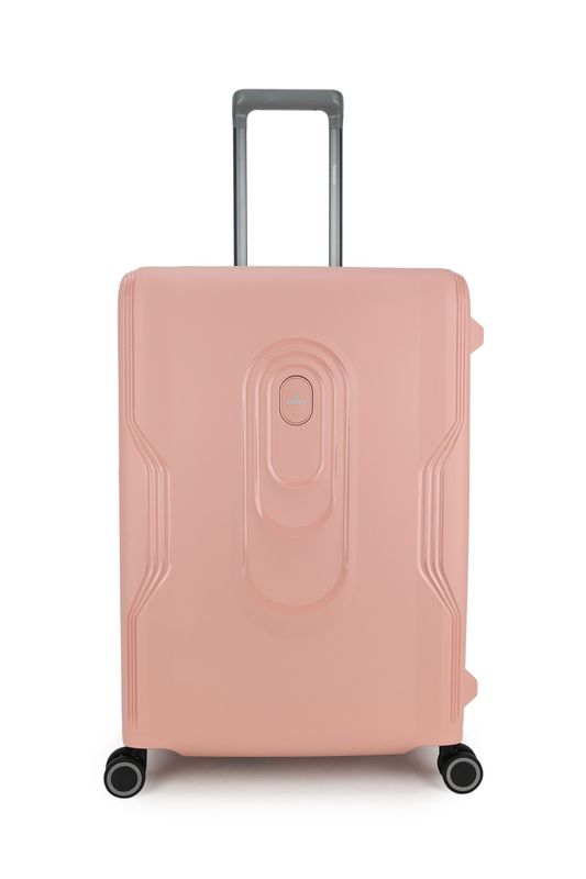 On Tour Mittelgroßer Hartschalen-Reisekoffer 76 L – Trolley mit TSA-Zahlenschloss &amp; 4 Rollen, Rosé-Rosa (66 × 46,5 × 27 cm)
