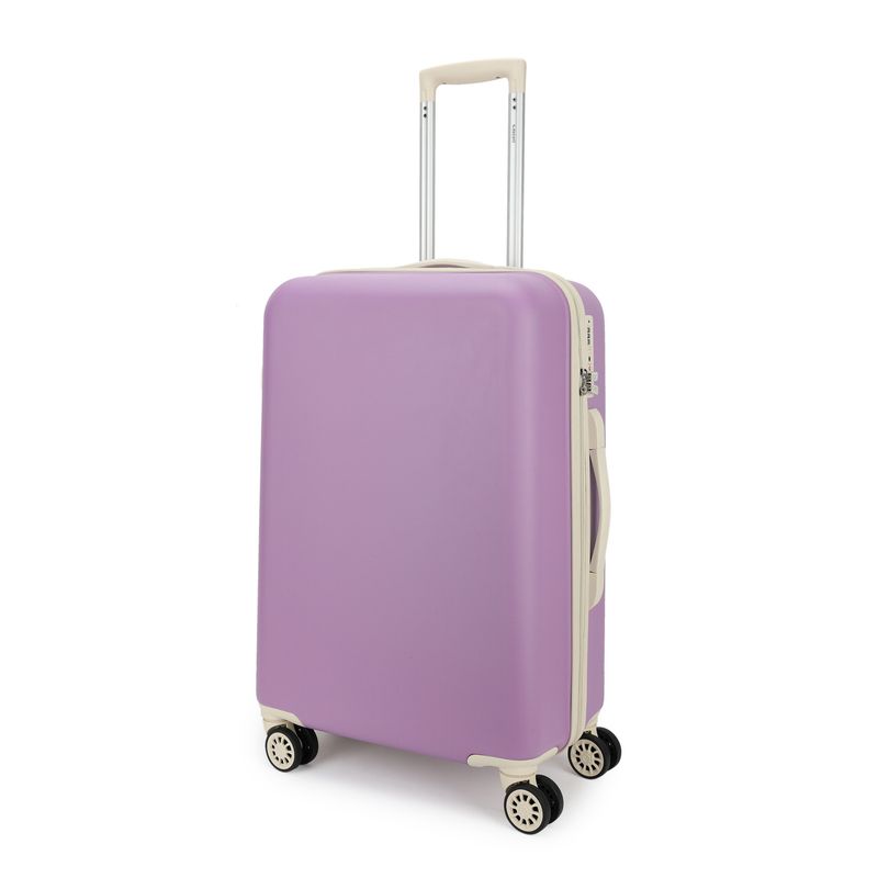 Star-Maxx Mittelgroßer Hartschalen-Reisekoffer 65 L – Trolley mit TSA-Zahlenschloss &amp; 4 Rollen, Pastellavendel (66 × 42 × 26 cm)