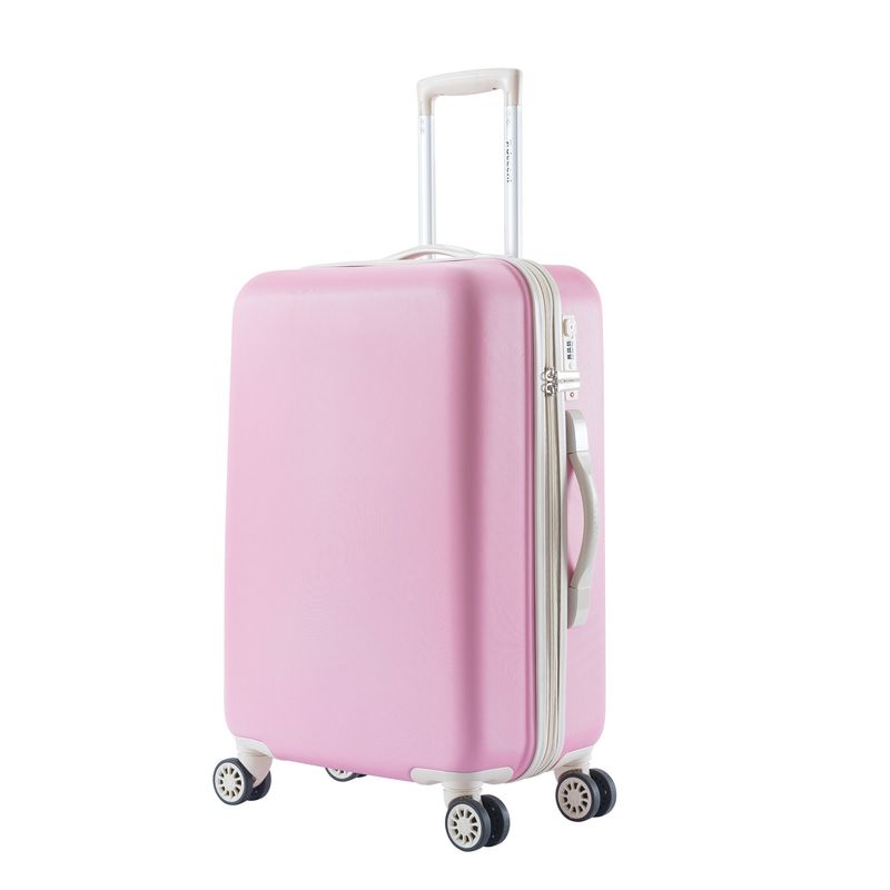 Star-Maxx Mittelgroßer Hartschalen-Reisekoffer 65 L – Trolley mit TSA-Zahlenschloss &amp; 4 Rollen, Pastellrosa (66 × 42 × 26 cm)