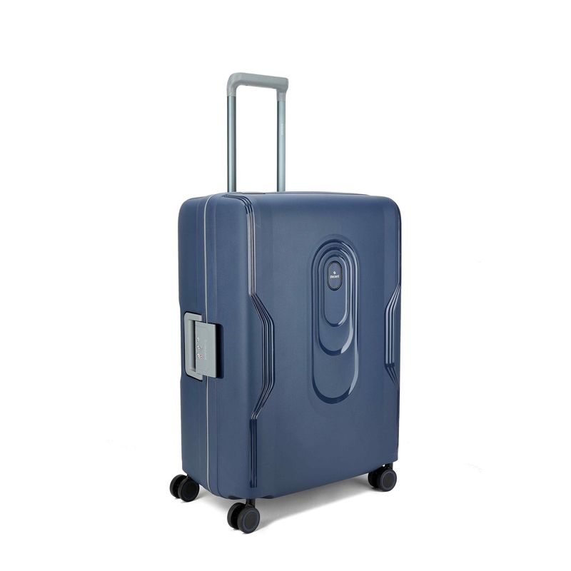 On Tour Mittelgroßer Hartschalen-Reisekoffer 76 L – Trolley mit TSA-Zahlenschloss &amp; 4 Rollen, Marineblau (66 × 46,5 × 27 cm)