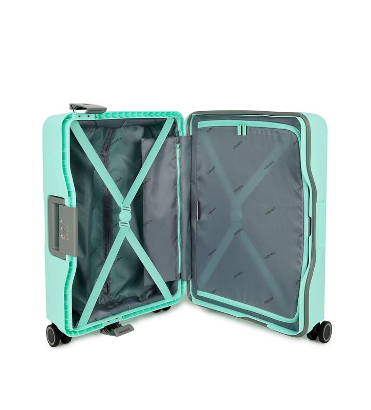 On Tour Großer Hartschalen-Reisekoffer 116 L – Trolley mit TSA-Zahlenschloss &amp; 4 Rollen, Minzegrün (77 × 54,5 × 31,5 cm)