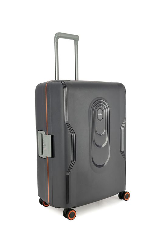 On Tour Mittelgroßer Hartschalen-Reisekoffer 76 L – Trolley mit TSA-Zahlenschloss &amp; 4 Rollen, Anthrazitschwarz (66 × 46,5 × 27 cm)