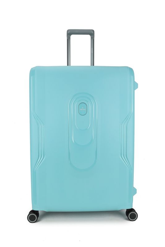 On Tour Großer Hartschalen-Reisekoffer 116 L – Trolley mit TSA-Zahlenschloss &amp; 4 Rollen, Pastellblau (77 × 54,5 × 31,5 cm)