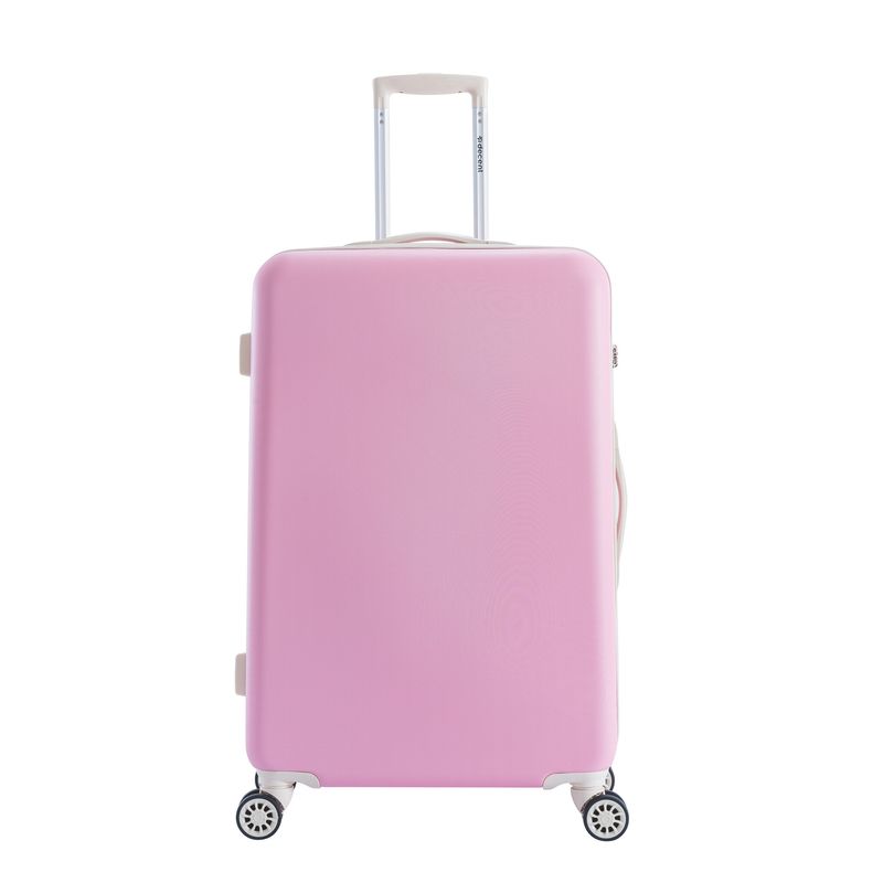 Star-Maxx Großer Hartschalen-Reisekoffer 96 L – Trolley mit TSA-Zahlenschloss &amp; 4 Rollen, Pastellrosa (76 × 48 × 30 cm)