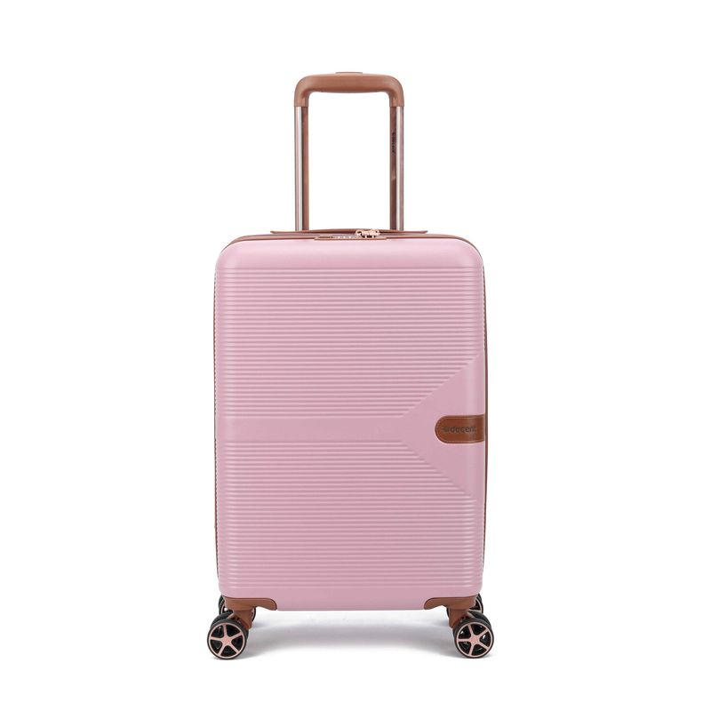 Stella Handgepäck-Reisekoffer 37 L – Kabinen-Trolley mit TSA-Zahlenschloss &amp; 4 Rollen, Pastellrosa (55 × 35 × 20 cm)