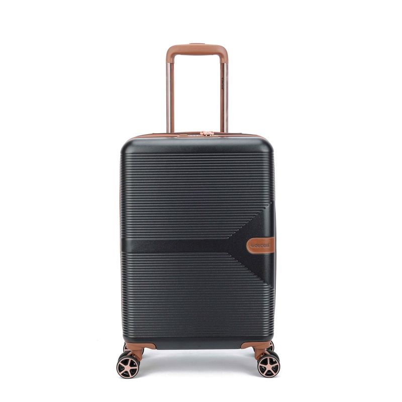 Stella Handgepäck-Reisekoffer 37 L – Kabinen-Trolley mit TSA-Zahlenschloss &amp; 4 Rollen, Mattschwarz (55 × 35 × 20 cm)