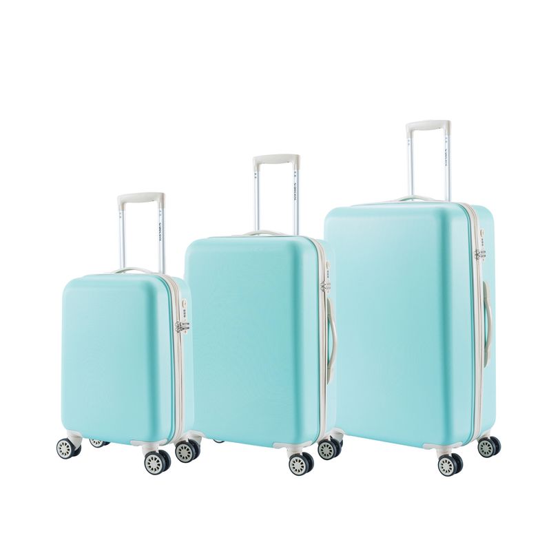 Star-Maxx 3-teiliges Hartschalen-Reisekoffer-Set – Trolley-Set mit TSA-Zahlenschloss &amp; 4 Rollen, Pastelltürkis (35 L, 65 L &amp; 96 L)