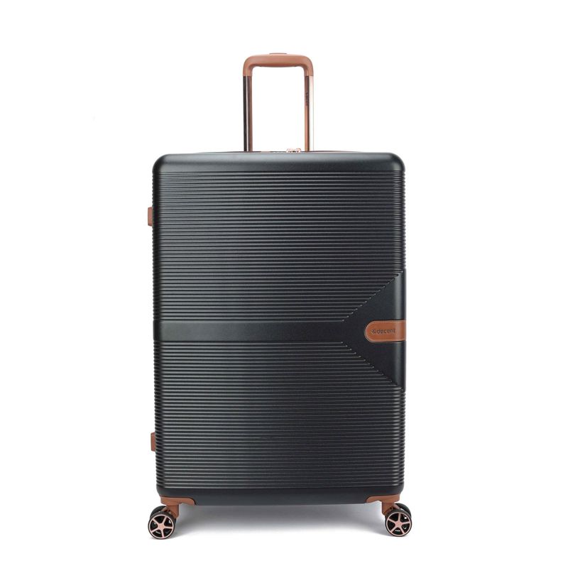 Stella Großer Hartschalen-Reisekoffer 108 L – Trolley mit TSA-Zahlenschloss &amp; 4 Rollen, Mattschwarz (77 × 51 × 30 cm)