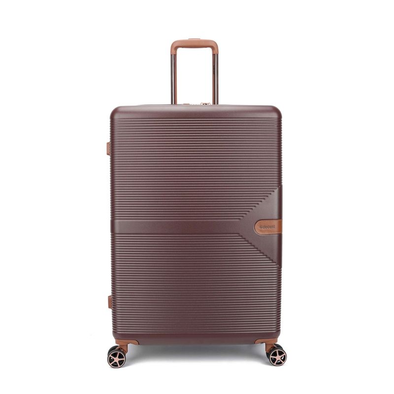 Stella Großer Hartschalen-Reisekoffer 108 L – Trolley mit TSA-Zahlenschloss &amp; 4 Rollen, Schokoladenbraun (77 × 51 × 30 cm)