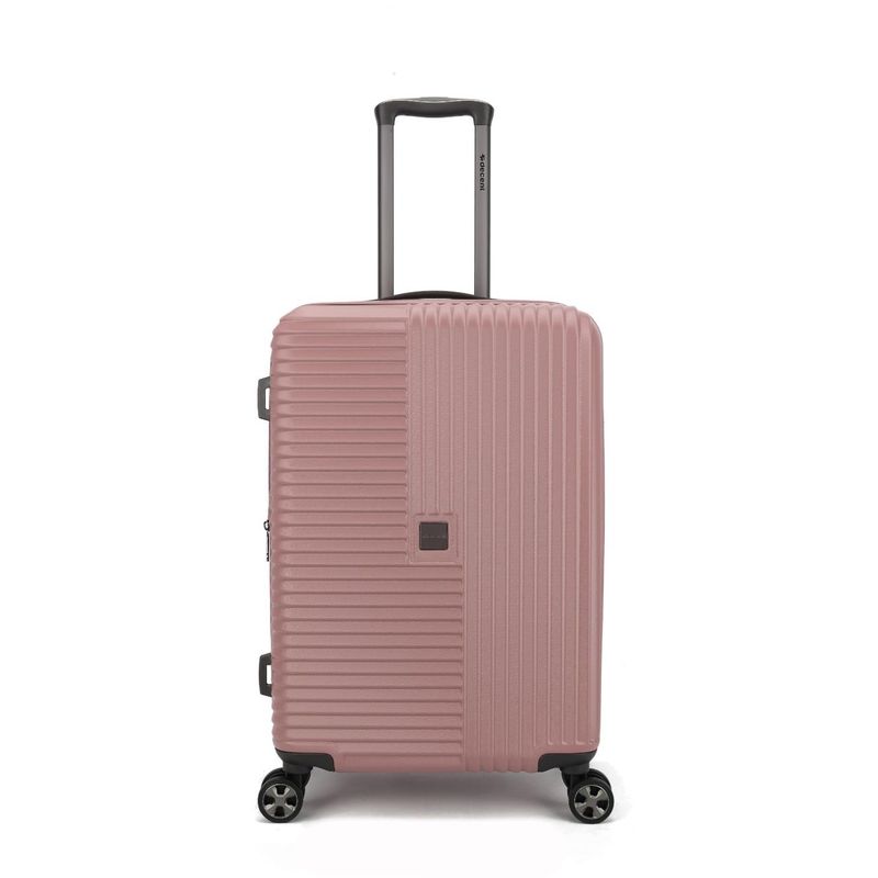 Tourister Mittelgroßer Reisekoffer mit TSA-Schloss – Hartschalen-Trolley 66 cm, 65 L, Metallicrosé (66 × 40 × 27,5 cm)