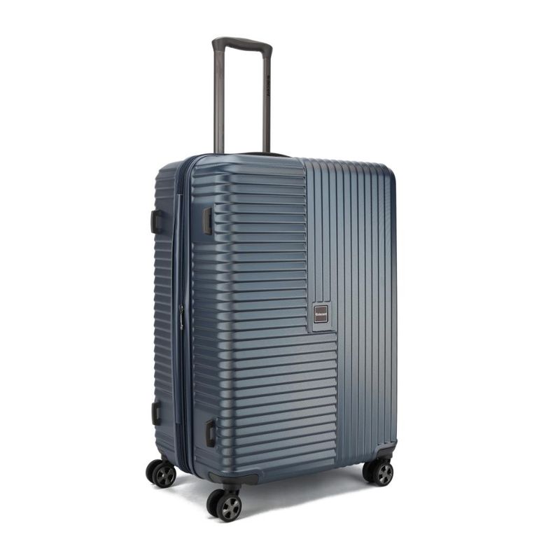Tourister Großer Reisekoffer mit TSA-Schloss – Hartschalen-Trolley 76 cm, 97 L, Metallicblau (76 × 47 × 36 cm)