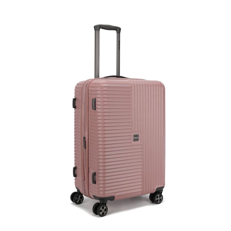 Tourister Mittelgroßer Reisekoffer mit TSA-Schloss – Hartschalen-Trolley 66 cm, 65 L, Metallicrosé (66 × 40 × 27,5 cm)